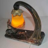 Art deco lamp gazelle decoration Manufacture 30's years