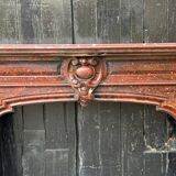 Napoleon III Fireplace in Red Griotte Marble Circa 1880