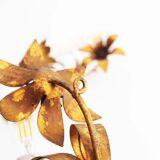 Pair of Vintage Gilt Flower Scones by Hans Kögl