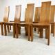 Set of 8 dining chairs by Rob & Dries van den Berghe, 1980s