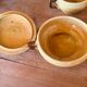 Ochre coffee set signed G. Platon Vallauris