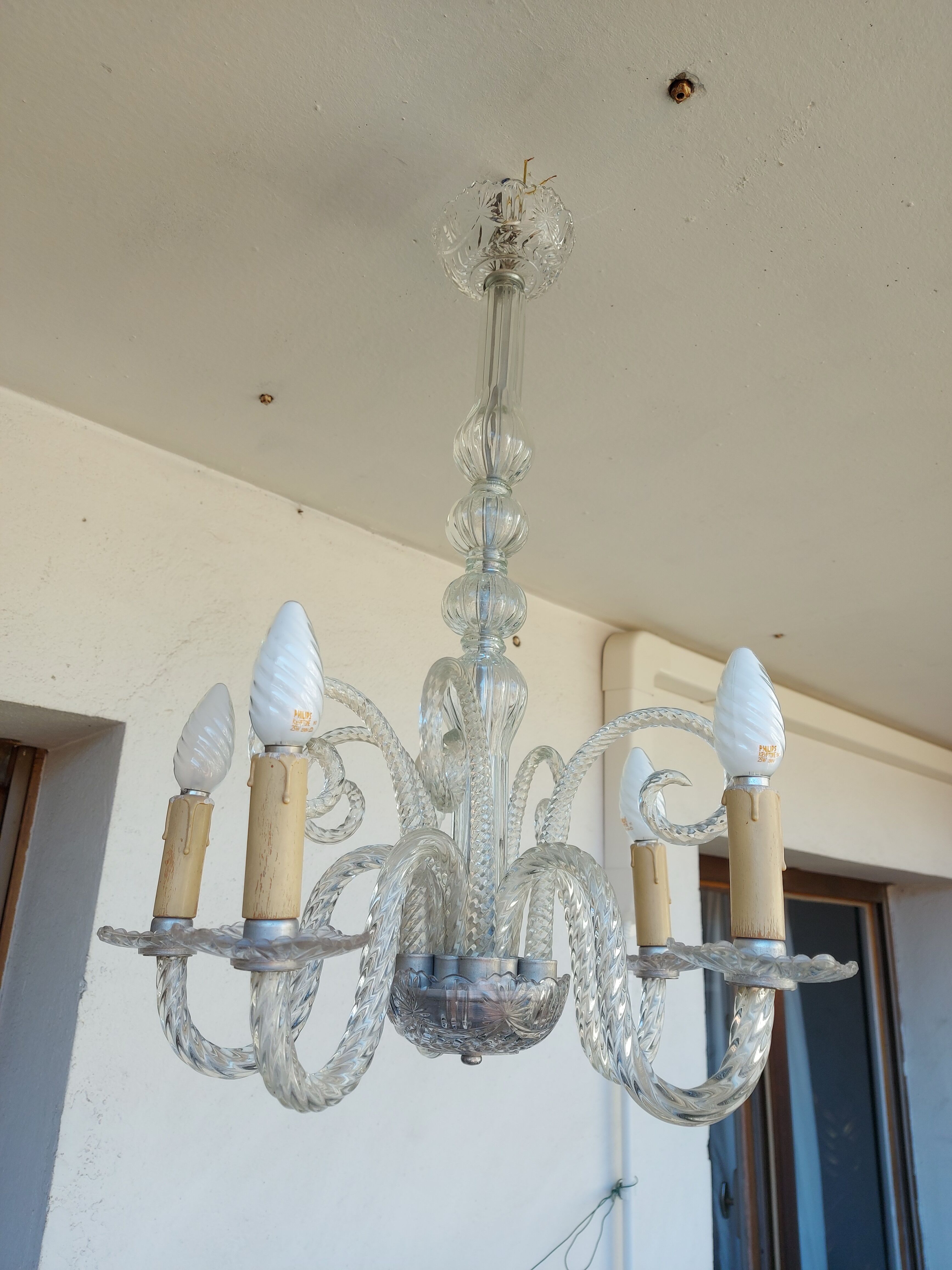 Murano 5-branched chandelier