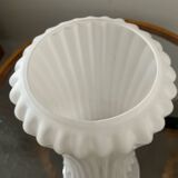 Vintage lamp in opaline glass and chromed metal