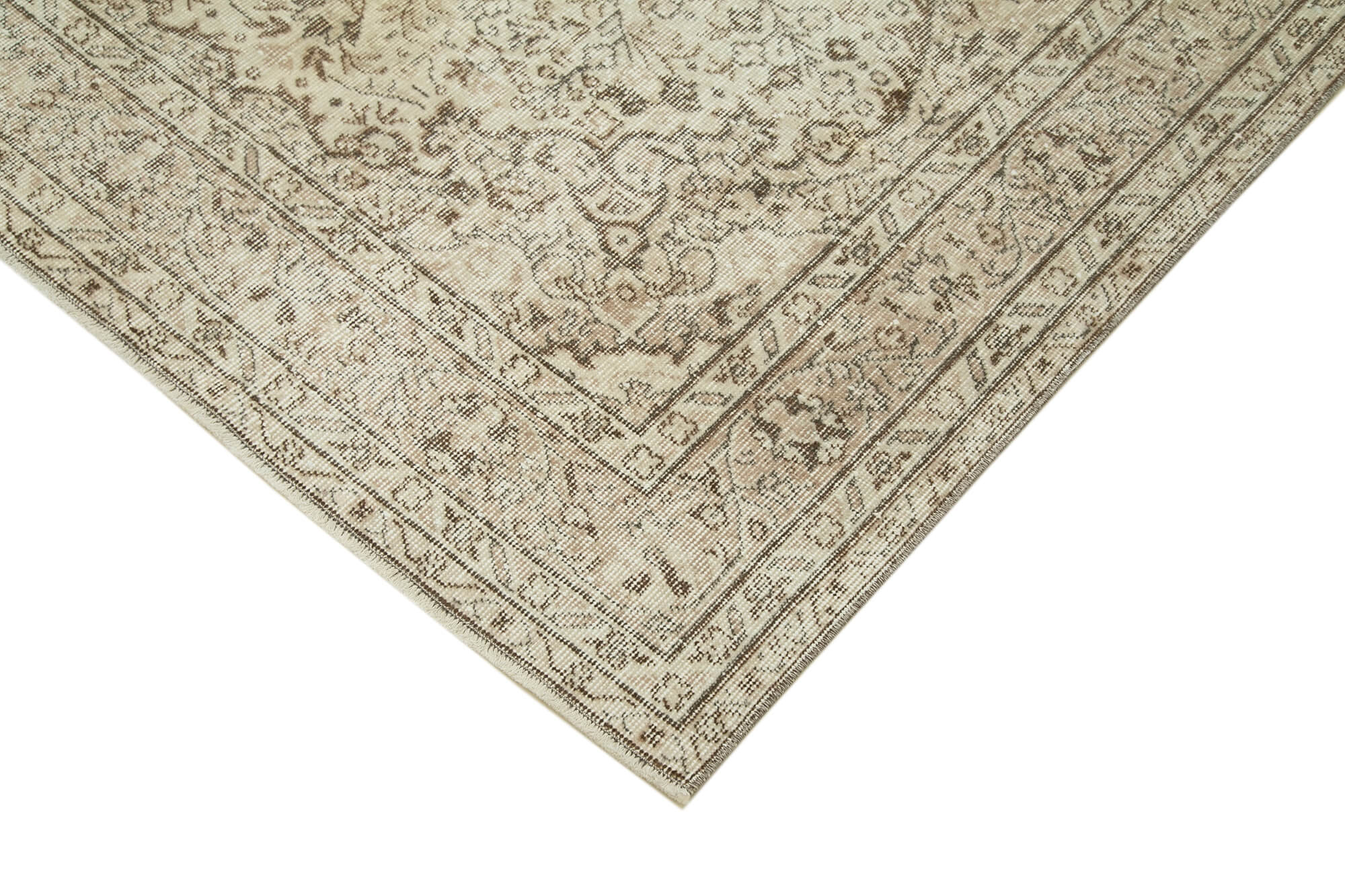 Hand-knotted wool turkish beige rug 165 cm x 267 cm