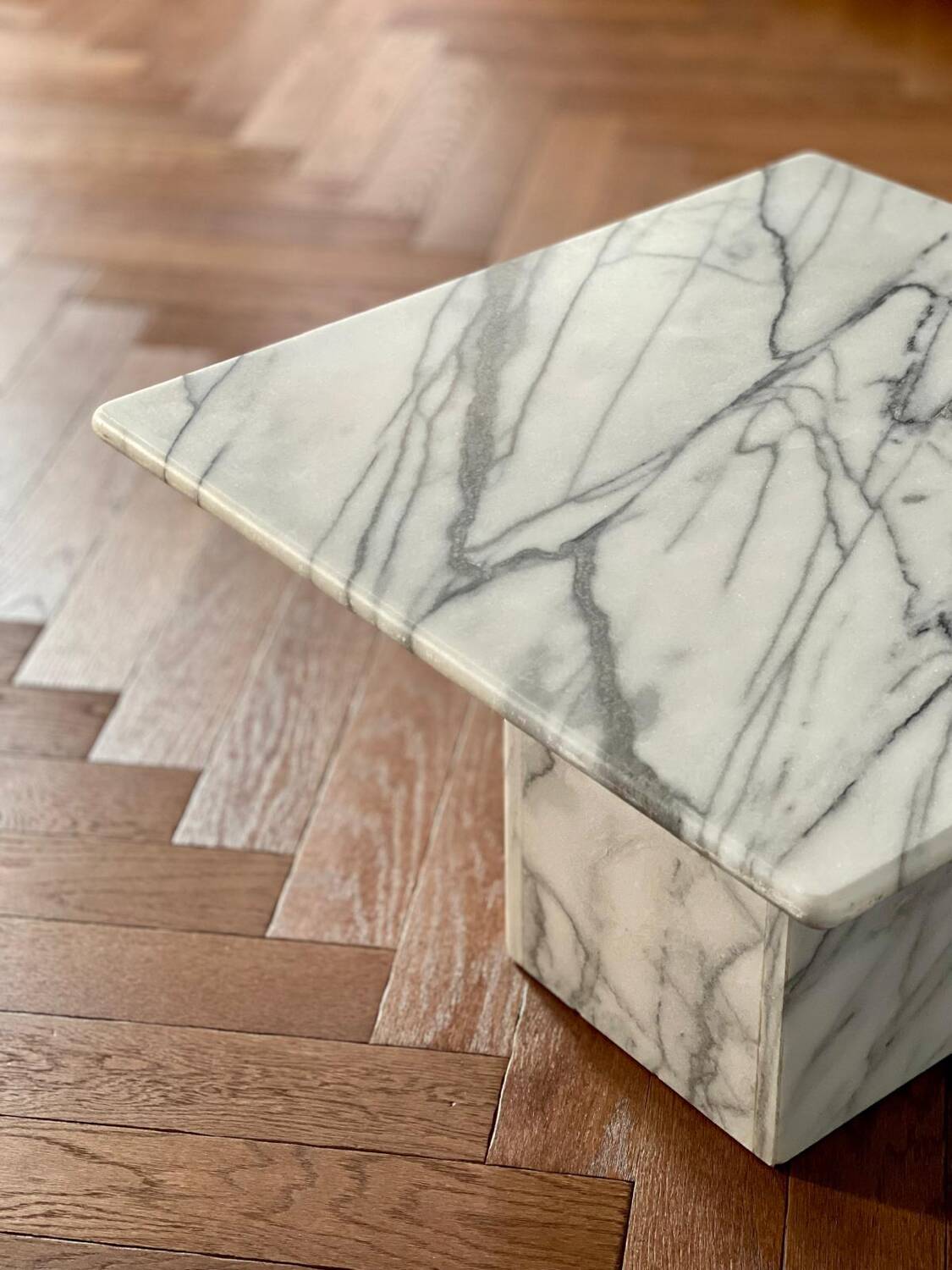 Vintage 70s marble coffee table