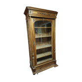 Walnut glass cabinet