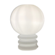 Vintage white glass table lamp bulb by Glashütte Limburg 1979