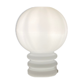 Lampe de table en verre blanc vintage avec ampoule par Glashütte Limburg 1979