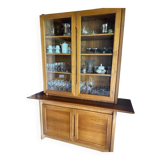 high glass buffet in solid elm - SENAC