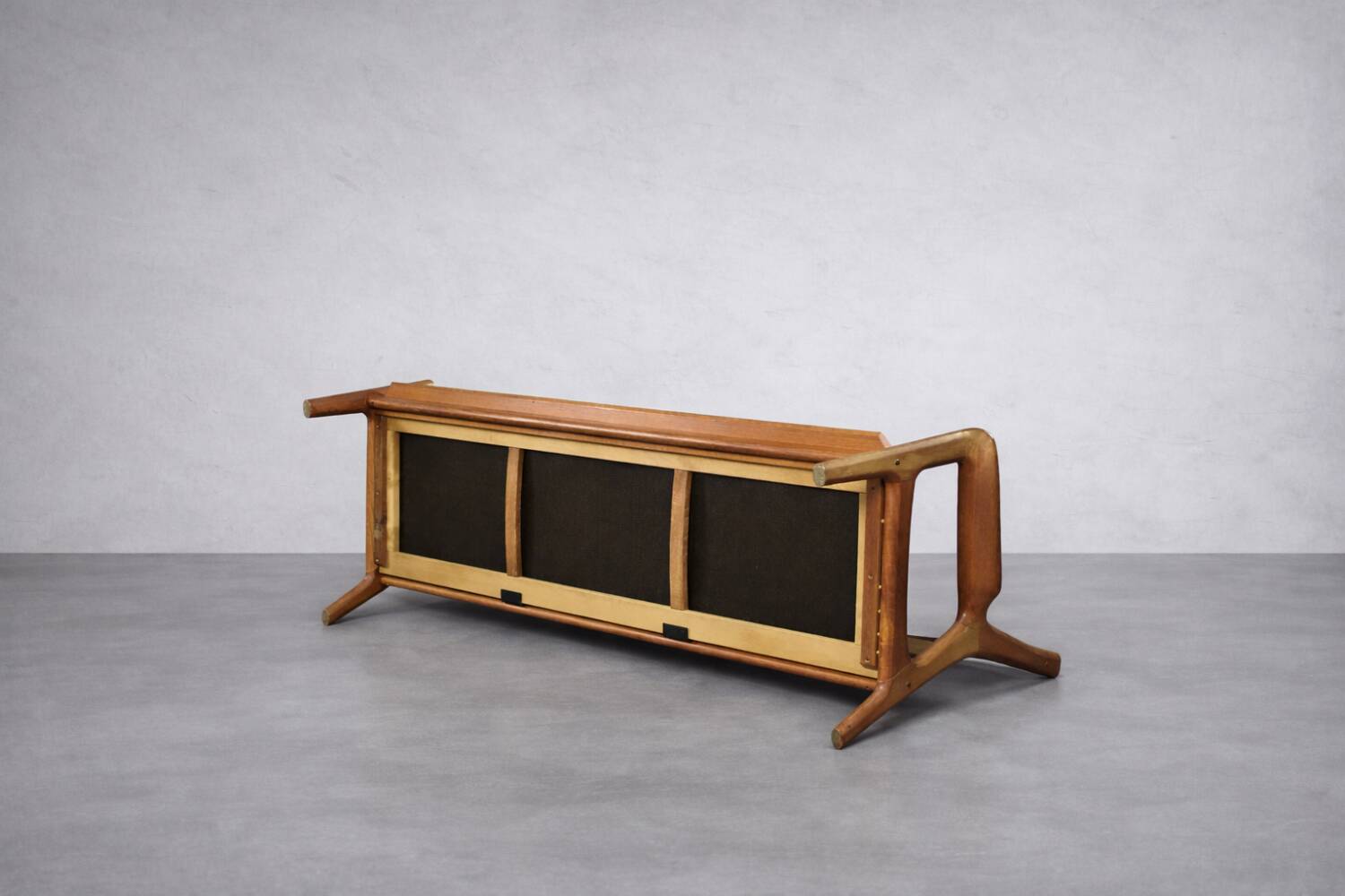 Vintage Mid-Century Danish Modern 3-Seater Brown Leather Sofa by Georg Thams