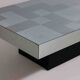Geometric Coffee Table with Brushed Metal Surface (1970s)