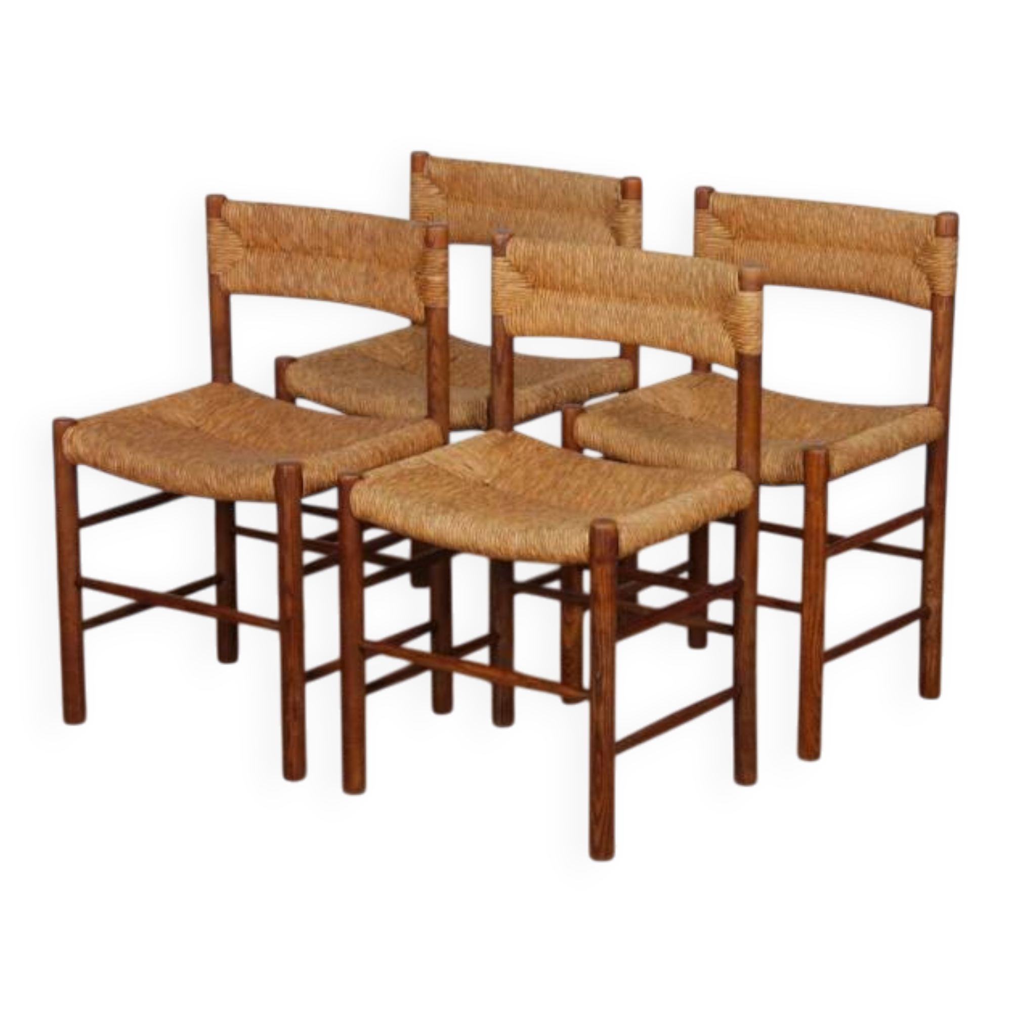 Set of 4 chairs model Dordogne, edition Sentou, 1950.