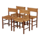 Set of 4 chairs model Dordogne, edition Sentou, 1950.