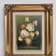 Framed flower bouquet tableau XXth