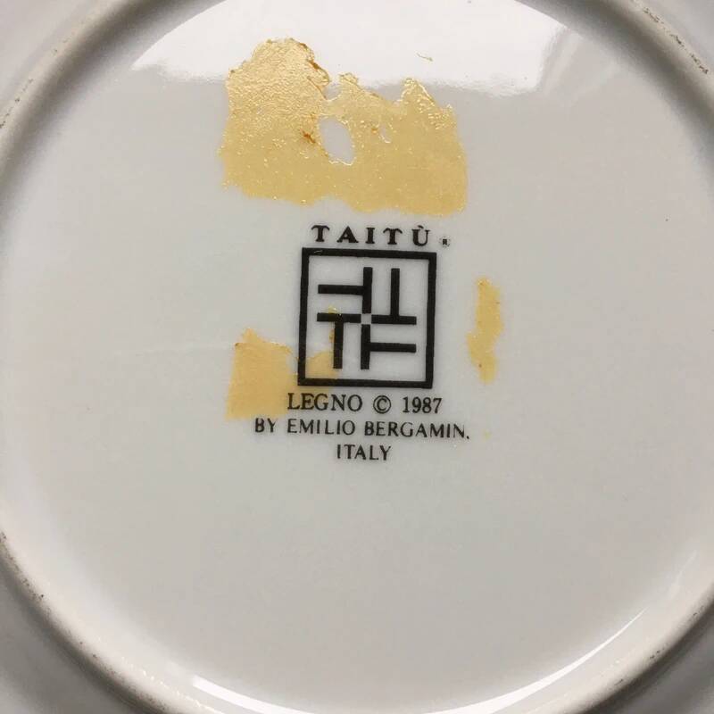 2 Plates 16 cm Legno Taitu Milano Vintage