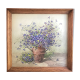 Blanche Salanson : Blueberry vase, watercolor