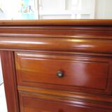 Cherrywood chest of drawers with ogee – 4 drawers – 80s – Louis Philippe style