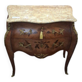 Commode De Style Louix XV En Marqueterie