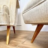 Pair of compass feet chairs