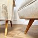 Paire de fauteuils pieds compas