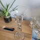 Chandelier en verre transparent