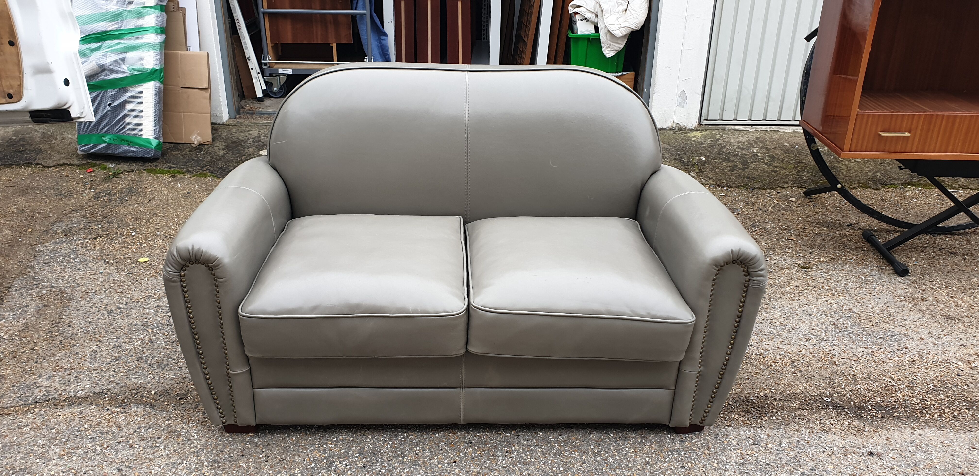 Leather club sofa