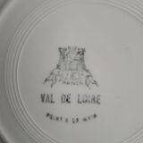 Set de 6 assiettes en faïence de Gien modèle Val de Loire peint à la main diam 21,5 cm
