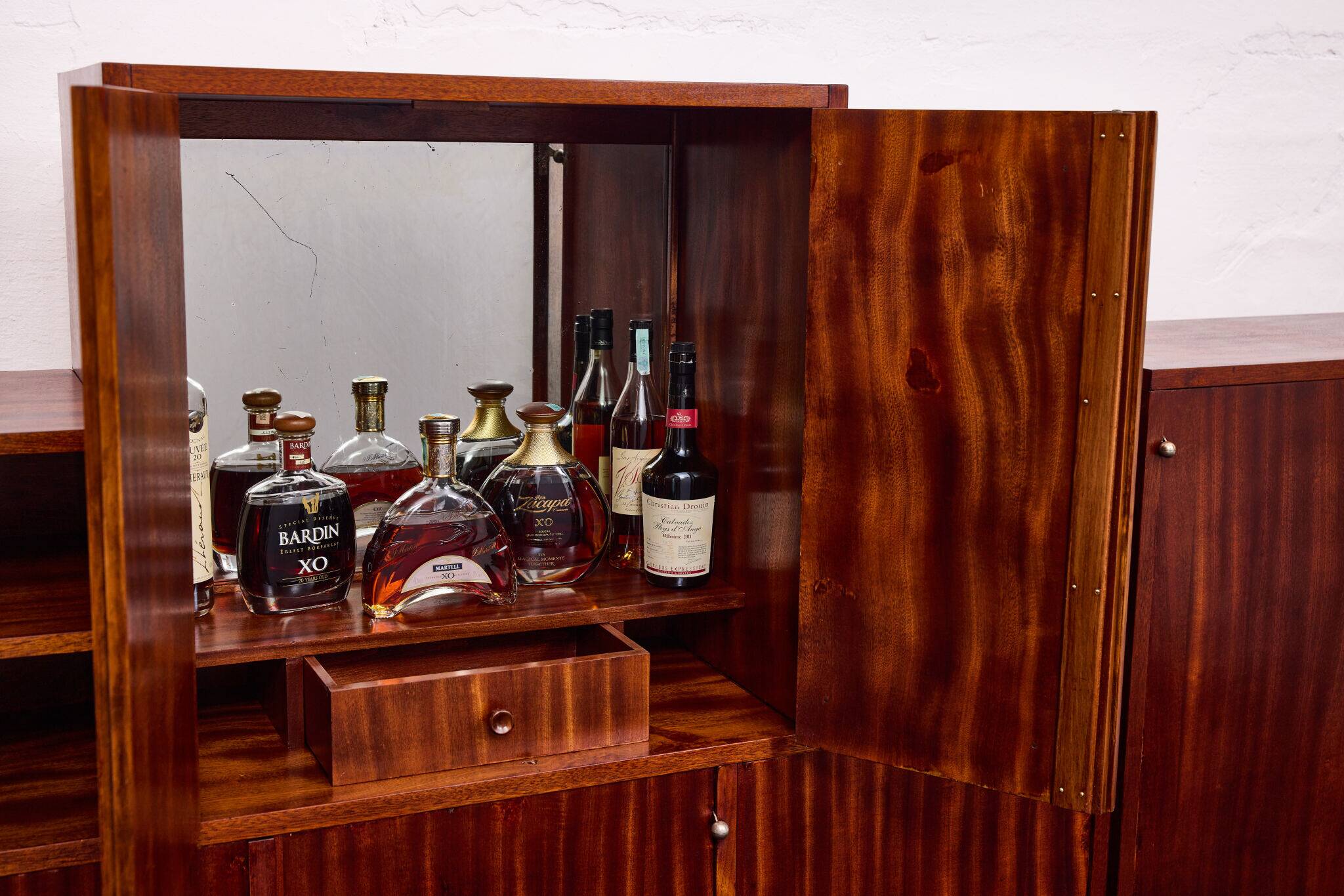 Modernist bar set and secretary cabinets by Josef Frank, 1928.