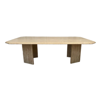 Table basse travertin, Italie, 1980s
