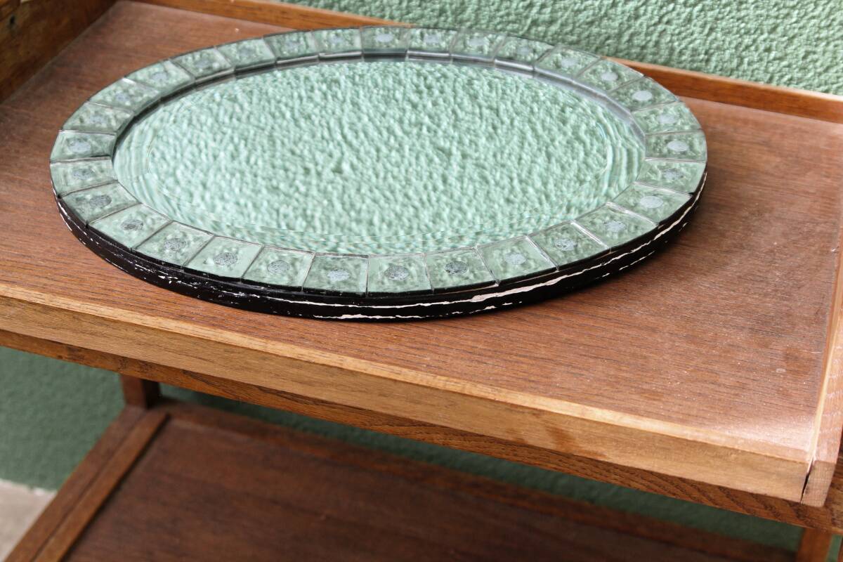 Beveled glass mirror and glass plates