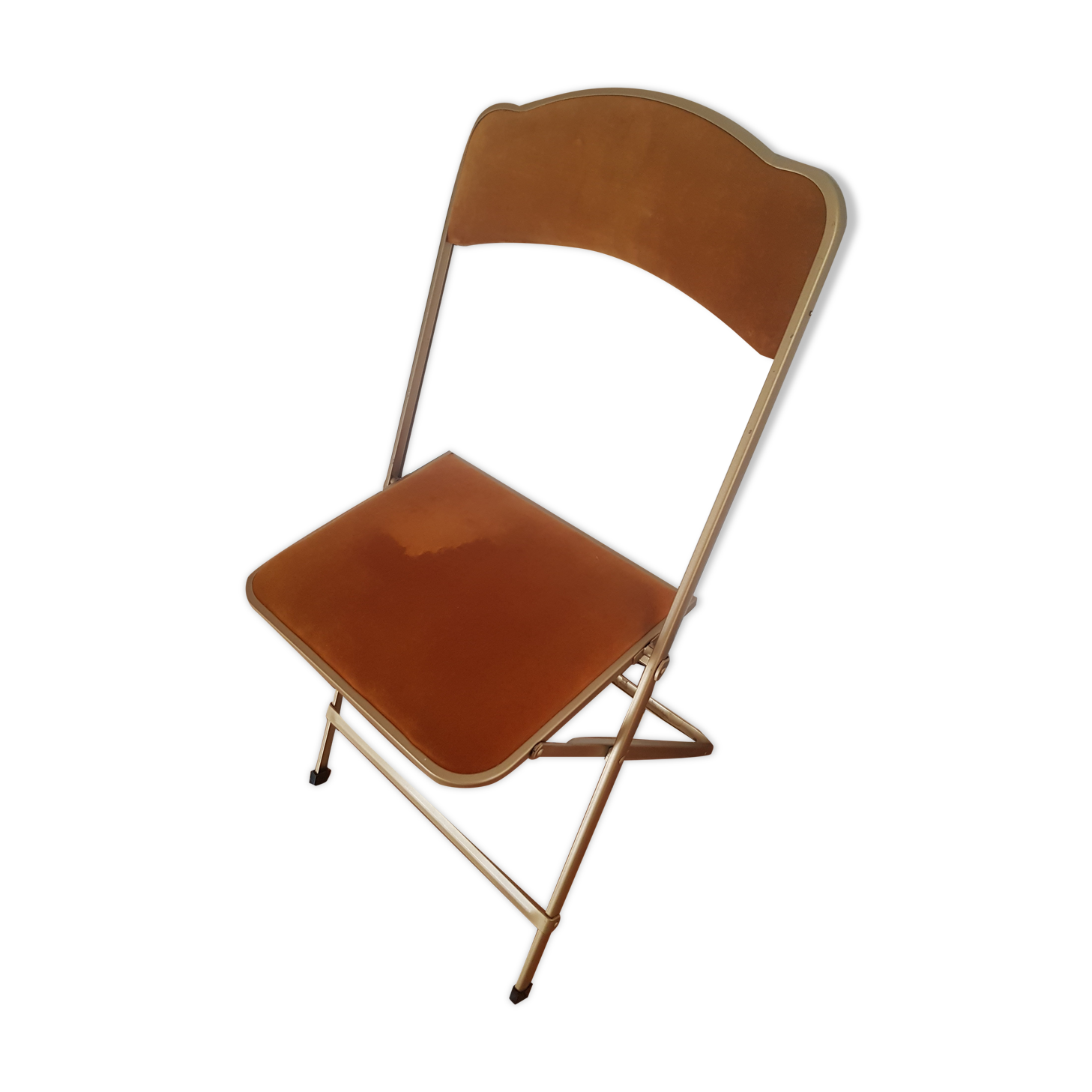 Velvet folding chair