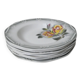Digoin sarreguemines 7 deep plates odile