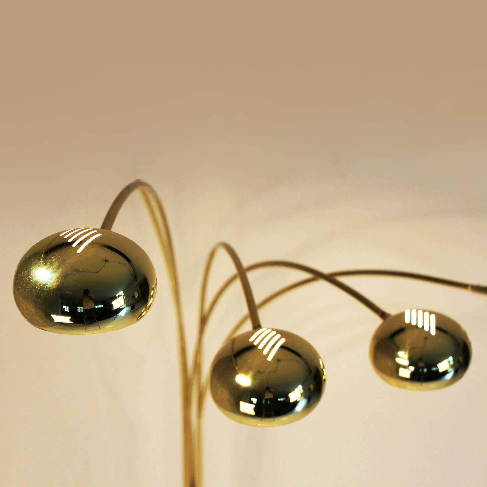 Large lamp arc 5 fires foot marble Reggiani. Italy, 70s