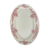 Old long dish in earthenware, iron earth, H.B. & Cie service Louis XV