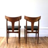 Set of 6 vintage Scandinavian teak chairs by Samcom, 1960