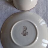 Lot composed of 3 cups and old saucers ( Digoin Sarreguemines France )