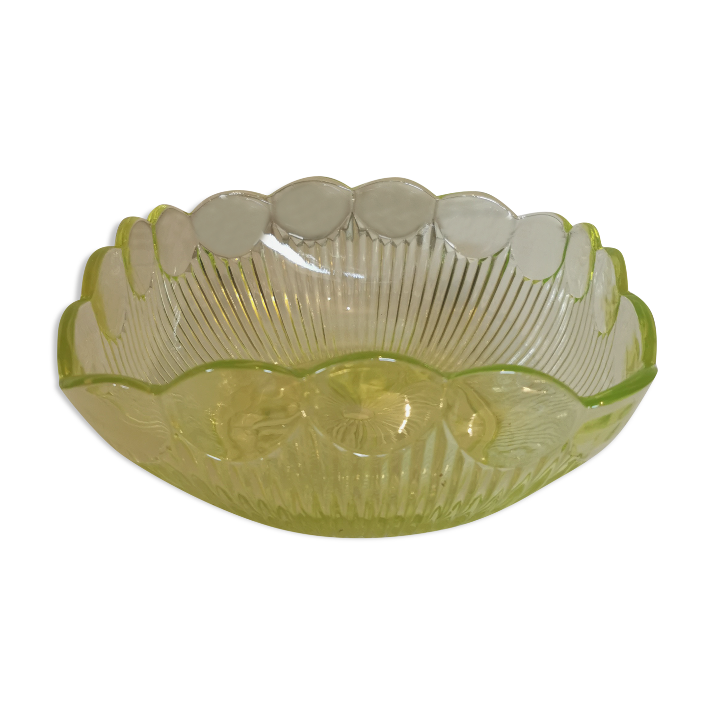 Square art deco salad bowl in Ouraline