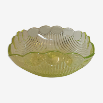 Square art deco salad bowl in Ouraline