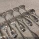 10 silver-plated oyster forks by Ravinet Denfert, shell-shaped goldsmith