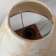 Antique brass lamp - bronze lampshade with toile de Jouy – Vintage lamp