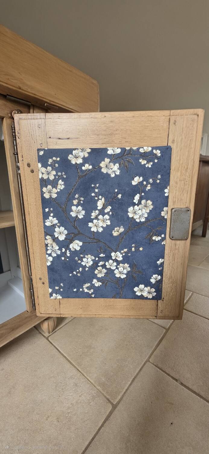 Vintage raw oak secretary