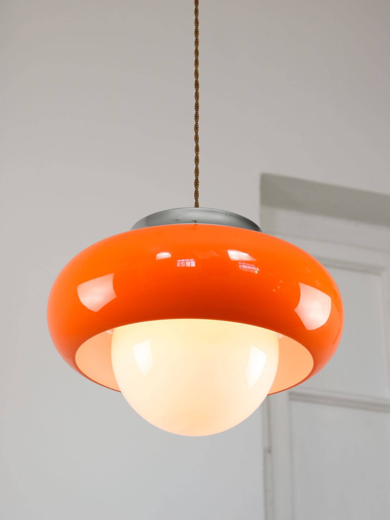 Space Age Model Best Pendant from Guzzini in Orange, 1970s