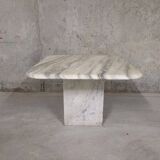 Vintage coffee table in white marble 70s