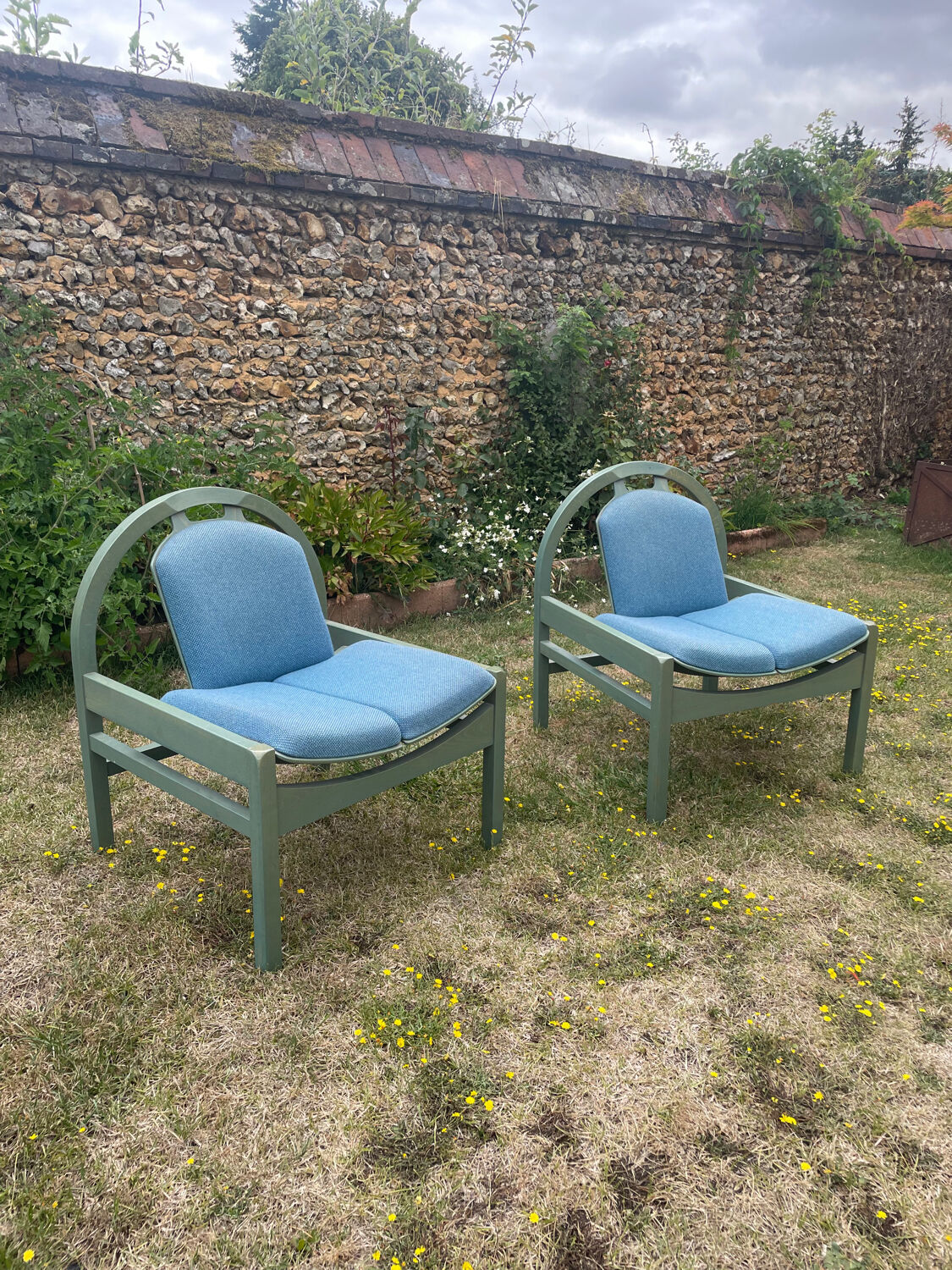 Pair of vintage Baumann armchairs, Argos model