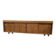 Vintage XL wooden wall cabinet / wardrobe with sliding doors