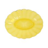 Val Saint Lambert Fruit bowl Amber Luxval Art Deco 1935