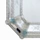 Miroir octogonal en verre de Murano vénitien du XXe siècle, décoré de fleurs