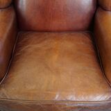 Fauteuil à oreilles en peau de mouton