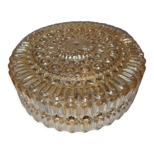 Plafonnier en verre moiré - 1970