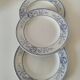 Set of blue and white English plates – Fine earthenware, 20th century